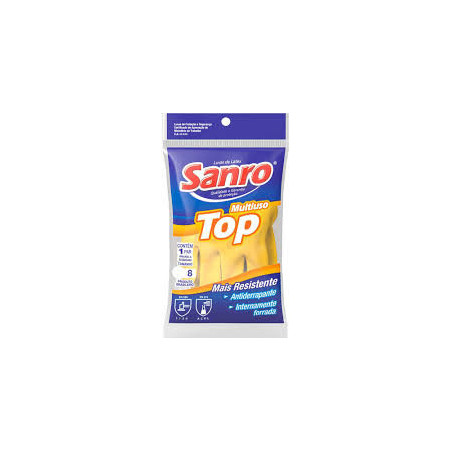 LUVA USO GERAL SANRO P TOP AMARELA