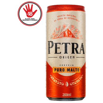 CERVEJA PURO MALTE PETRA ORIGEM LATA 269ML