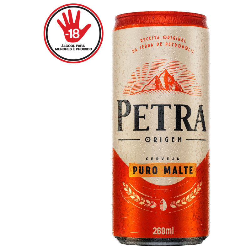 CERVEJA PURO MALTE PETRA ORIGEM LATA 269ML