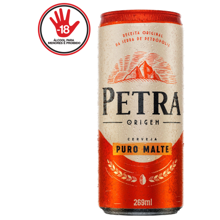 CERVEJA PURO MALTE PETRA ORIGEM LATA 269ML
