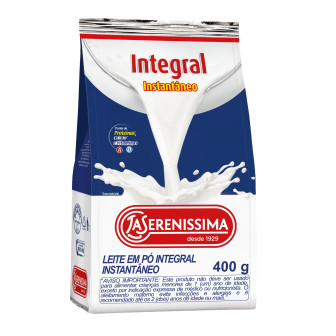 LEITE PÓ INSTANTÂNEO INTEGRAL LA SERENISSIMA PACOTE 400G