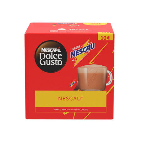 COMPOSTO LÁCTEO EM CÁPSULA NESCAU NESCAFÉ DOLCE GUSTO CAIXA 170G 10 UNIDADES