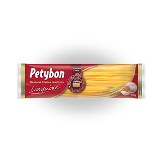 MACARRÃO DE SÊMOLA COM OVOS LINGUINE PETYBON PACOTE 500G