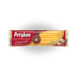 MACARRÃO DE SÊMOLA COM OVOS LINGUINE PETYBON PACOTE 500G