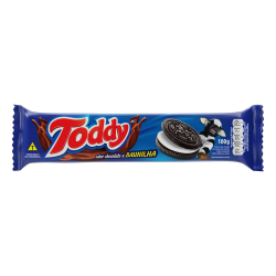 BISCOITO CHOCOLATE RECHEIO BAUNILHA TODDY PACOTE 100G