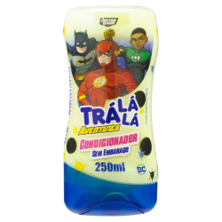 CONDICIONADOR INFANTIL JUSTICE LEAGUE TRÁ LÁ LÁ AVENTURA SEM EMBARAÇO FRASCO 250ML