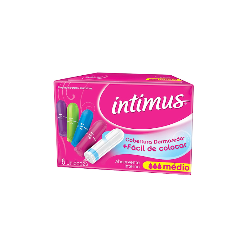 ABSORVENTE INTERNO INTIMUS MÉDIO CAIXA 8 UNIDADES