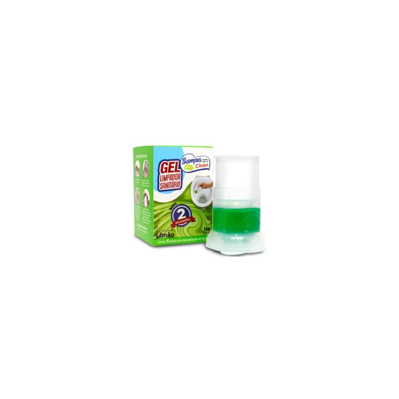 GEL SANITARIO SAMPA CLEAN 14G ADESIVO LIMAO