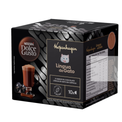 ACHOCOLATADO EM CÁPSULA KOPENHAGEN LÍNGUA DE GATO NESCAFÉ DOLCE GUSTO CAIXA 162,5G 10 UNIDADES