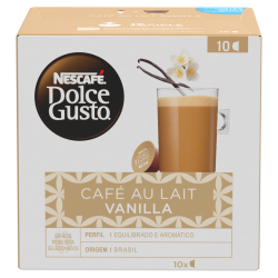 CAFÉ AU LAIT EM CÁPSULA VANILLA NESCAFÉ DOLCE GUSTO CAIXA 110G 10 UNIDADES