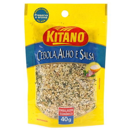 CEBOLA, ALHO E SALSA KITANO POUCH 40G