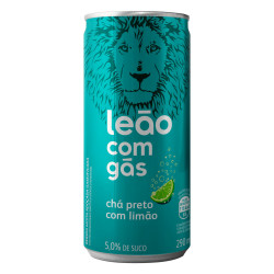 CHÁ PRETO COM GÁS LIMÃO LEÃO LATA 290ML
