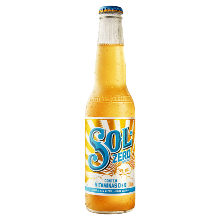 CERVEJA PILSEN ZERO ÁLCOOL SOL GARRAFA 330ML