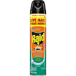 INSETICIDA AEROSSOL MULTI-INSETOS À BASE DE ÁGUA EUCALIPTO RAID FRASCO 420ML SPRAY LEVE MAIS PAGUE MENOS