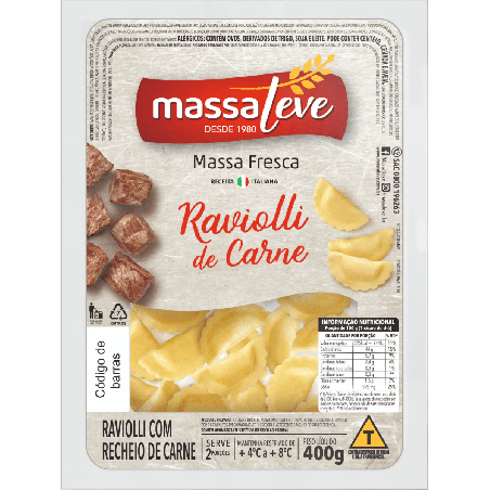 RAVIOLI DE CARNE MASSA LEVE