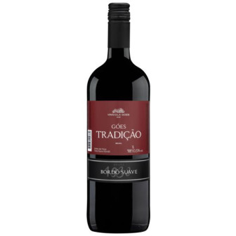 VINHO BRASILEIRO TINTO SUAVE GÓES TRADIÇÃO BORDÔ SÃO ROQUE GARRAFA 1L