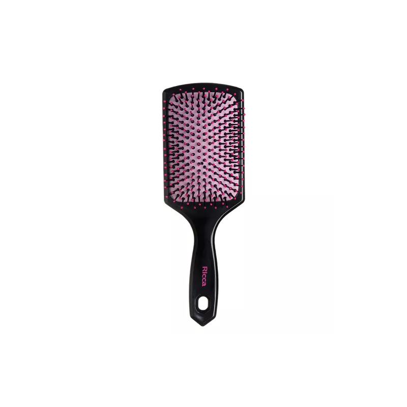 ESCOVA PARA CABELO PRETA RICCA BASIC RACKET
