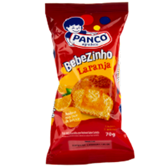 BOLINHO LARANJA PANCO BEBEZINHO PACOTE 70G 2 UNIDADES