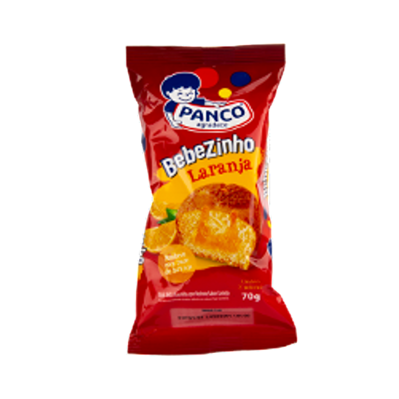 BOLINHO LARANJA PANCO BEBEZINHO PACOTE 70G 2 UNIDADES