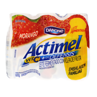LEITE FERMENTADO DE MORANGO SEMI DESNATADO ACTIMEL PACK 600G