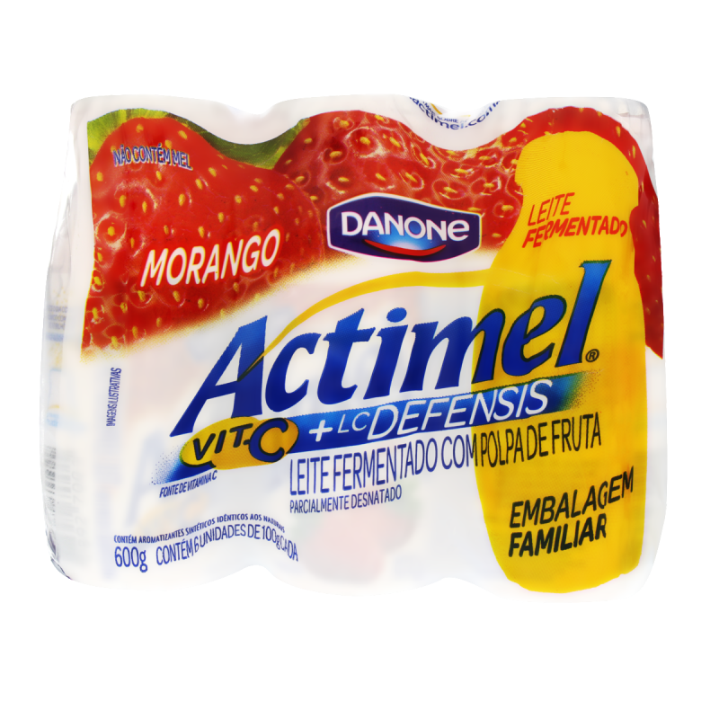 LEITE FERMENTADO DE MORANGO SEMI DESNATADO ACTIMEL PACK 600G