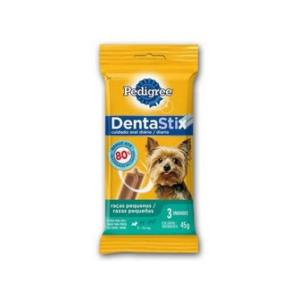 PETISCO PARA CÃES ADULTOS RAÇAS PEQUENAS PEDIGREE DENTASTIX PACOTE 45G 3 UNIDADES