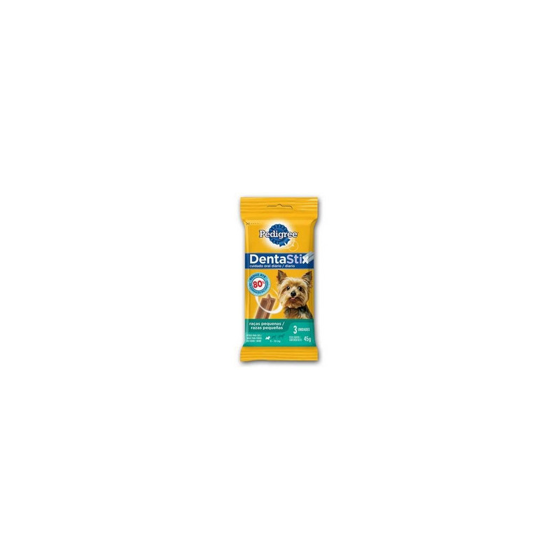 PETISCO PARA CÃES ADULTOS RAÇAS PEQUENAS PEDIGREE DENTASTIX PACOTE 45G 3 UNIDADES