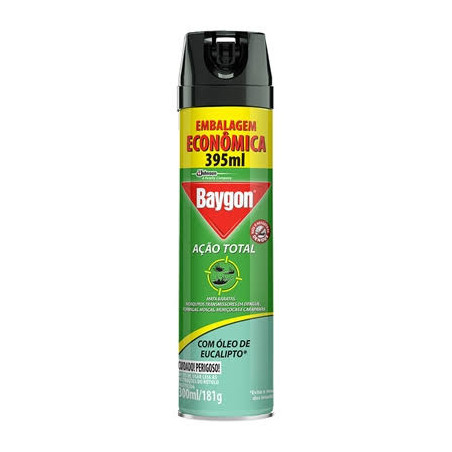 INSETICIDA AEROSSOL AÇÃO TOTAL ÓLEO DE EUCALIPTO BAYGON FRASCO 360ML SPRAY EMBALAGEM ECONÔMICA