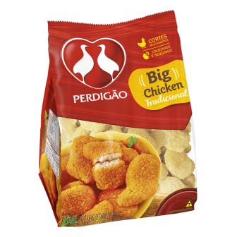 EMPANADO DE FRANGO TRADICIONAL PERDIGÃO BIG CHICKEN PACOTE 1KG