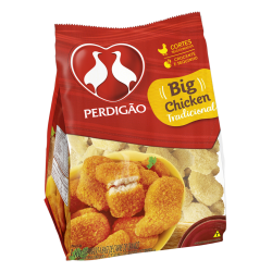 EMPANADO DE FRANGO TRADICIONAL PERDIGÃO BIG CHICKEN PACOTE 1KG