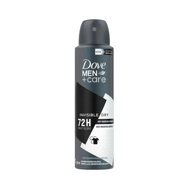 ANTITRANSPIRANTE AEROSSOL INVISIBLE DRY DOVE MEN+CARE 150ML SPRAY