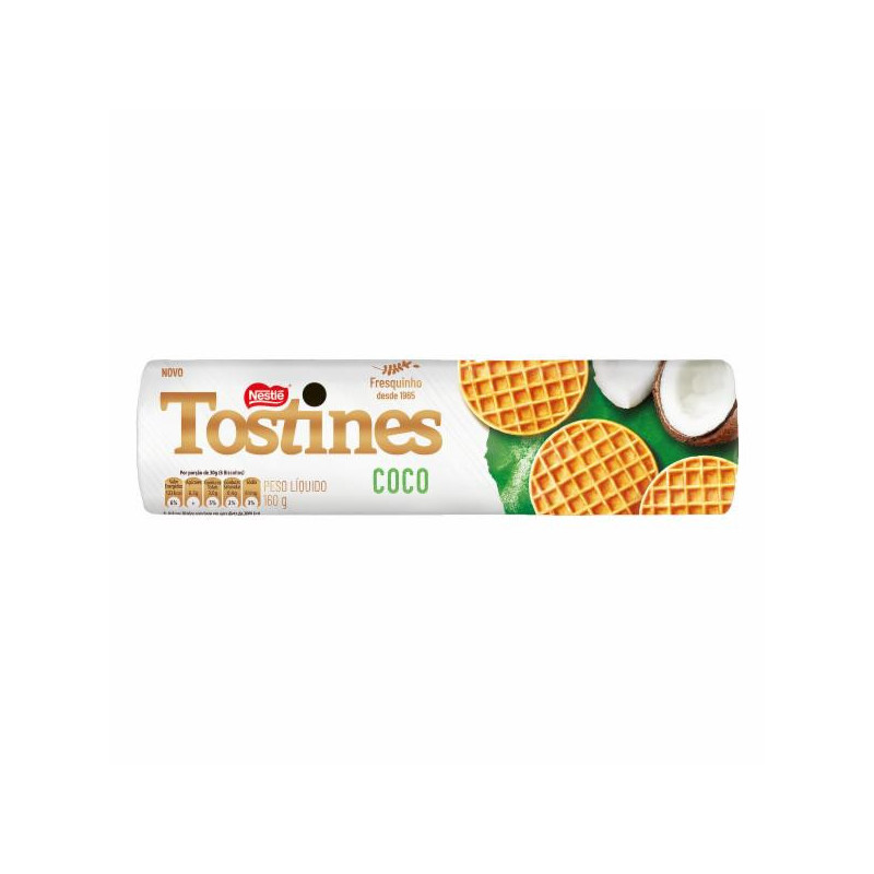 BISCOITO COCO TOSTINES PACOTE 160G