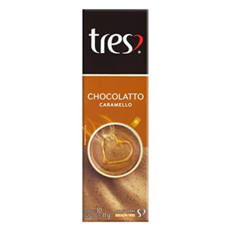 CHOCOLATE QUENTE EM CÁPSULA CHOCOLATTO CARAMELLO 3 CORAÇÕES CAIXA 10 UNIDADES
