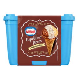 SORVETE NAPOLITANO FLOCOS TRADICIONAL NESTLÉ POTE 1,5L