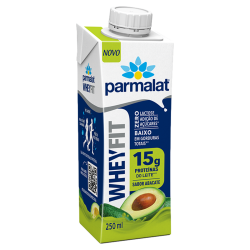 BEBIDA LÁCTEA UHT ABACATE ZERO LACTOSE PARMALAT WHEYFIT CAIXA 250ML