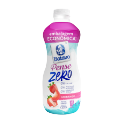 IOGURTE DESNATADO MORANGO ZERO LACTOSE BATAVO PENSE ZERO GARRAFA 1,15KG