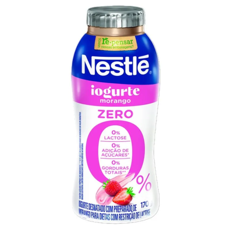 IOGURTE NESTLE ZERO LACTOSE MORANGO FR.170G