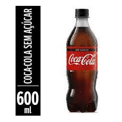 REFRIGERANTE SEM AÇÚCAR COCA-COLA GARRAFA 600ML