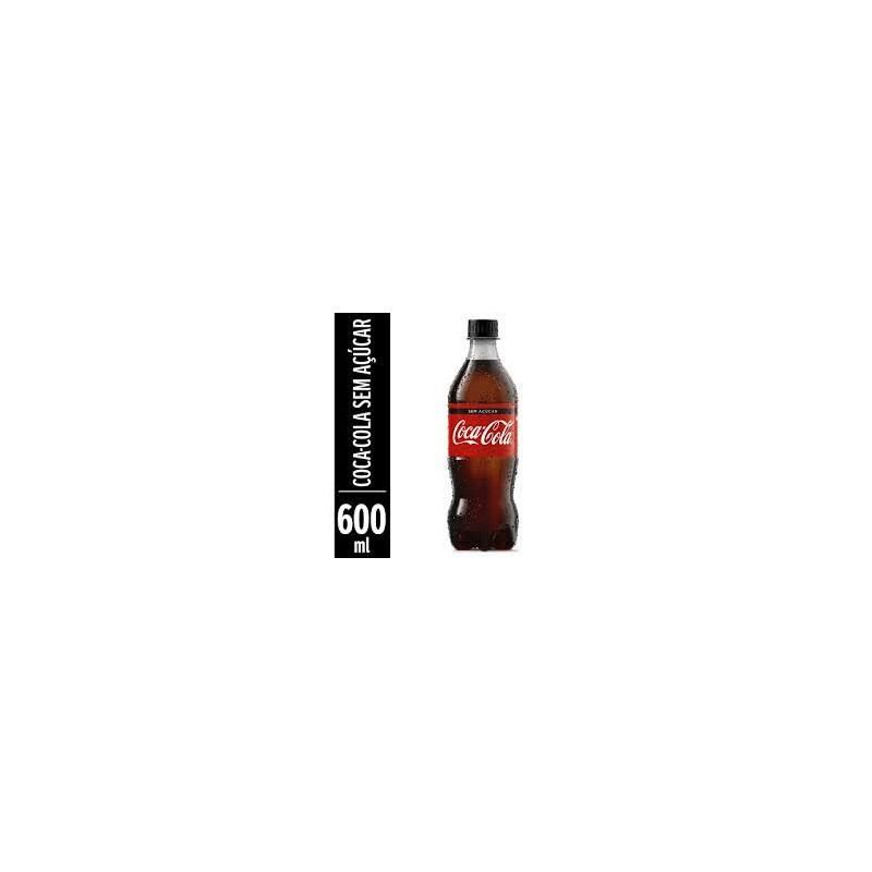 REFRIGERANTE SEM AÇÚCAR COCA-COLA GARRAFA 600ML