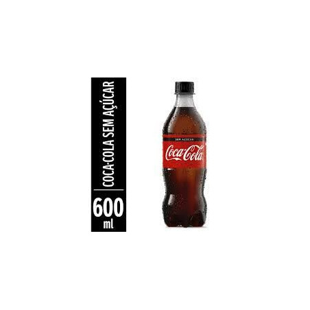 REFRIGERANTE SEM AÇÚCAR COCA-COLA GARRAFA 600ML