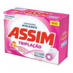 LAVA-ROUPAS PÓ ASSIM MICELAR TRIPLAÇÃO PACOTE 800G EMBALAGEM ECONÔMICA