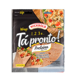 PÃO TORTILHA INTEGRAL WICKBOLD TÁ PRONTO! PROTEÍNA POUCH 270G