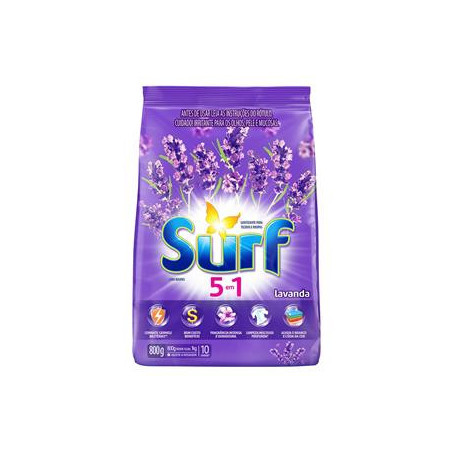 LAVA-ROUPAS PÓ LAVANDA SURF PACOTE 800G