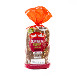 PÃO CRANBERRY, QUINOA & HIBISCO NUTRELLA PACOTE 350G