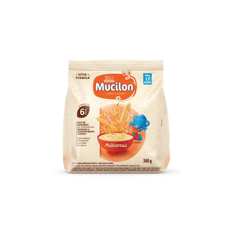 CEREAL INFANTIL MULTICEREAIS MUCILON PACOTE 360G