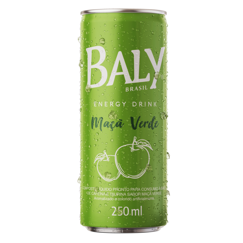 ENERGÉTICO MAÇÃ-VERDE BALY LATA 250ML