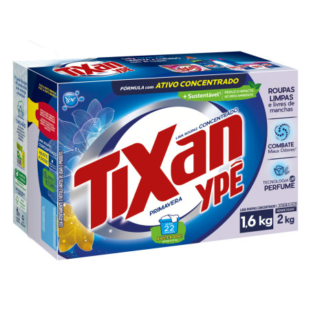 LAVA-ROUPAS PÓ CONCENTRADO PRIMAVERA TIXAN YPÊ CAIXA 1,6KG