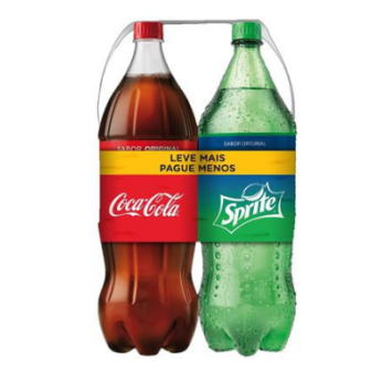 KIT REFRIGERANTE COCA-COLA ORIGINAL + SPRITE ORIGINAL 2L CADA LEVE MAIS PAGUE MENOS