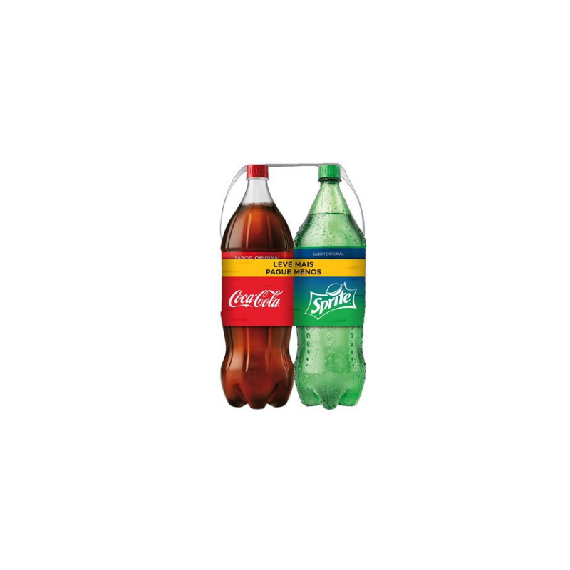 KIT REFRIGERANTE COCA-COLA ORIGINAL + SPRITE ORIGINAL 2L CADA LEVE MAIS PAGUE MENOS