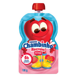 IOGURTE PARCIALMENTE DESNATADO MORANGO CHAMBINHO RECREIO SQUEEZE 100G